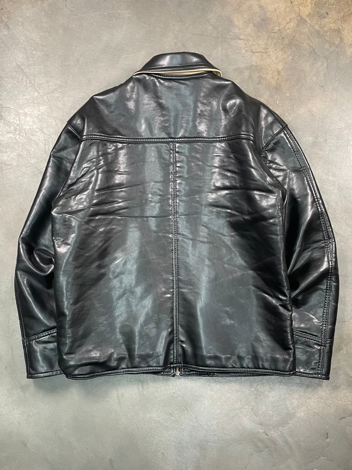 빈티지 레더 블루종 자켓 상품이미지4