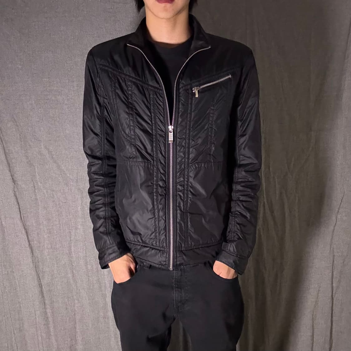 D2K 블랙 패딩 점퍼 자켓 L사이즈 상품이미지2