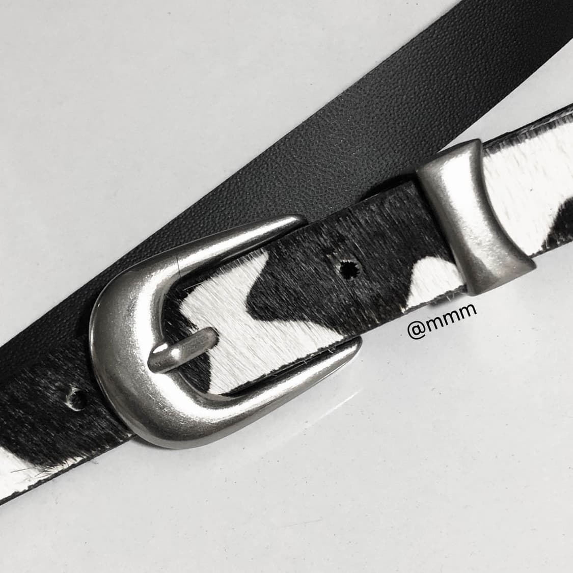 [리얼송치] 카우헤어 송치털 웨스턴 벨트🐂 상품이미지7