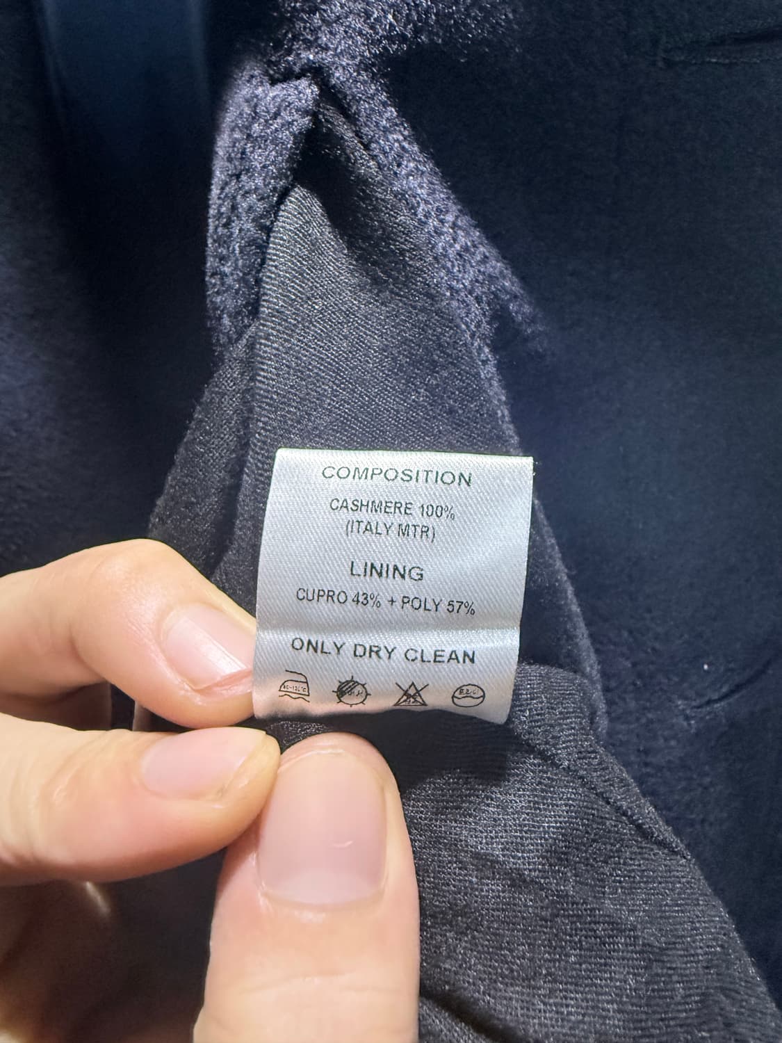 포커페이스 캐시100 네이비 수티엥 칼라 코트 상품이미지6