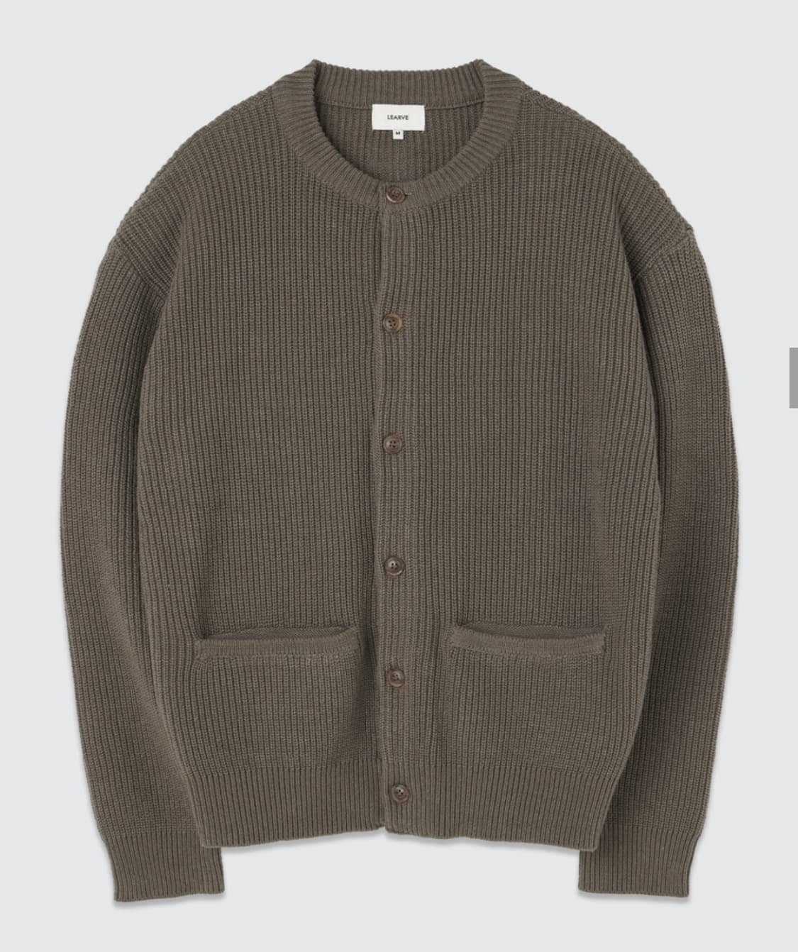 르아브 카멜리아 라운드넥 가디건 브라운 상품이미지2