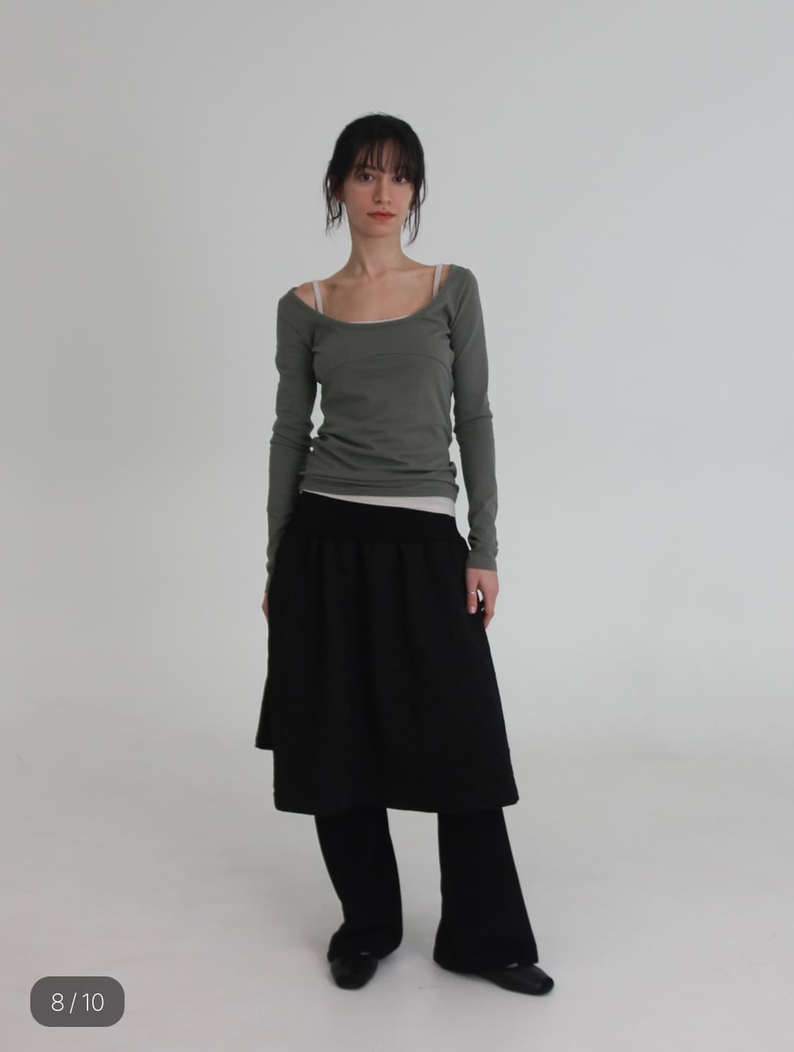 아모르샤이 BANDING MIDI SKIRT JACQUARD 상품이미지7