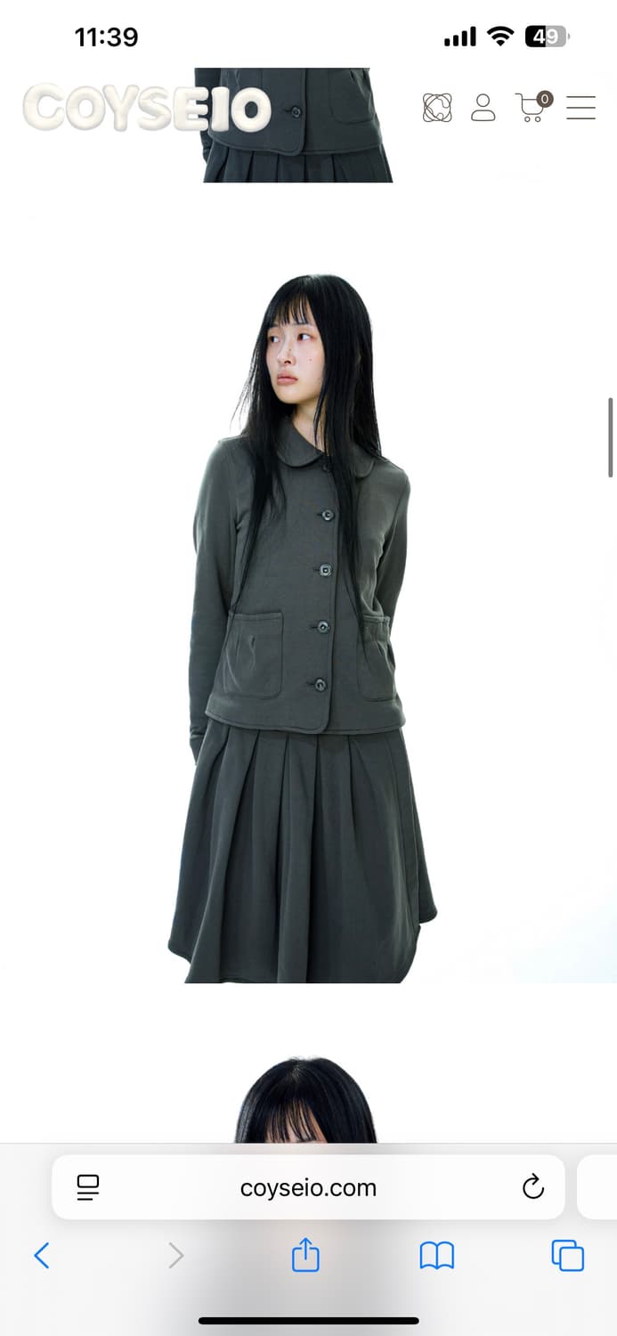 코이세이오 코지 스웻 자켓 차콜 사이즈 1 상품이미지3