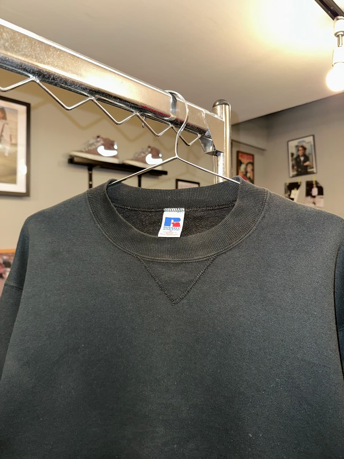 90’s Russell Athletic black plain faded 상품이미지4