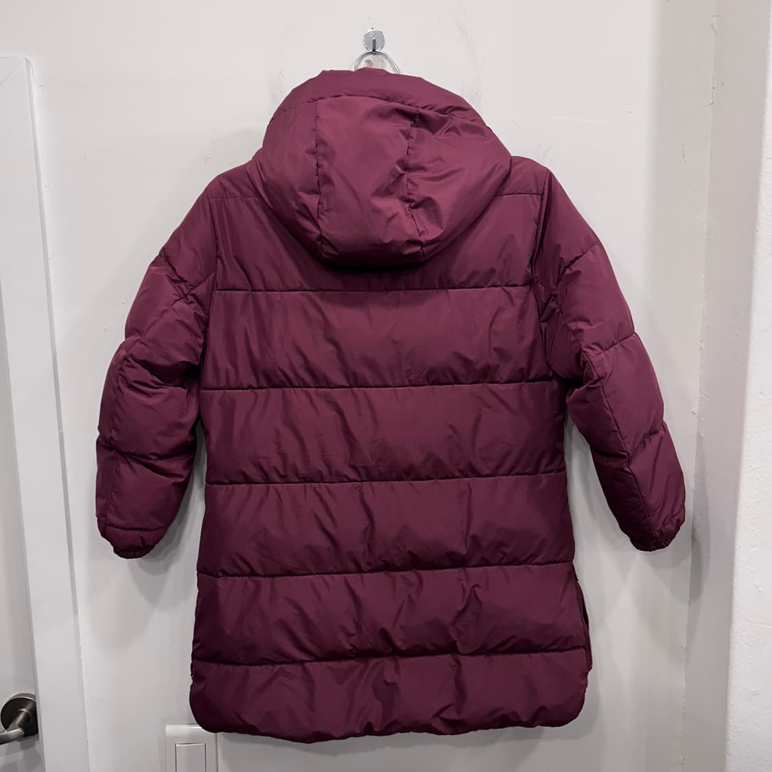 몽벨 스몰로고 터프다운 후드 하프 롱패딩 상품이미지5