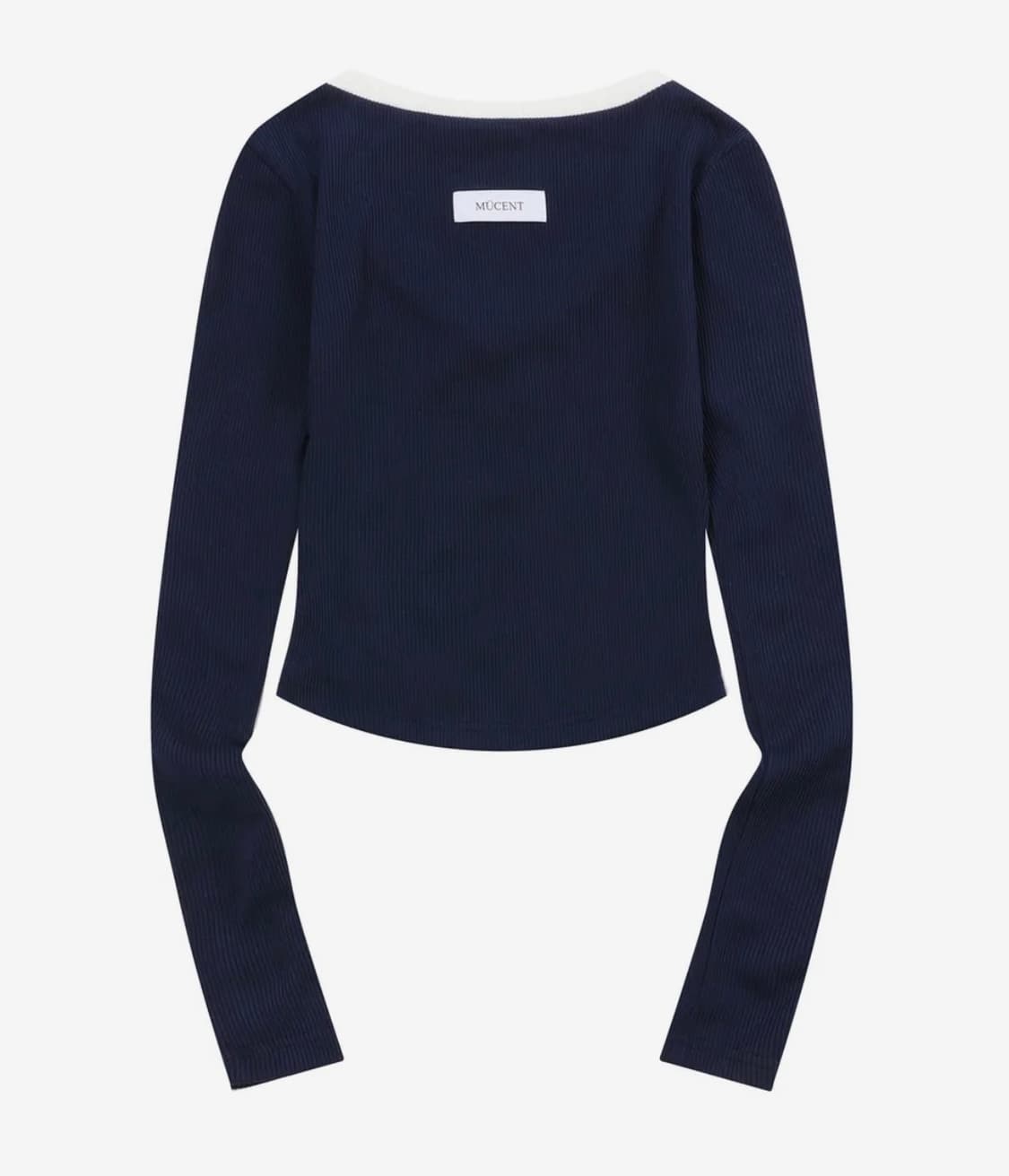 무센트 바인딩 트랙 라인 브이넥 골지 티 상품이미지2