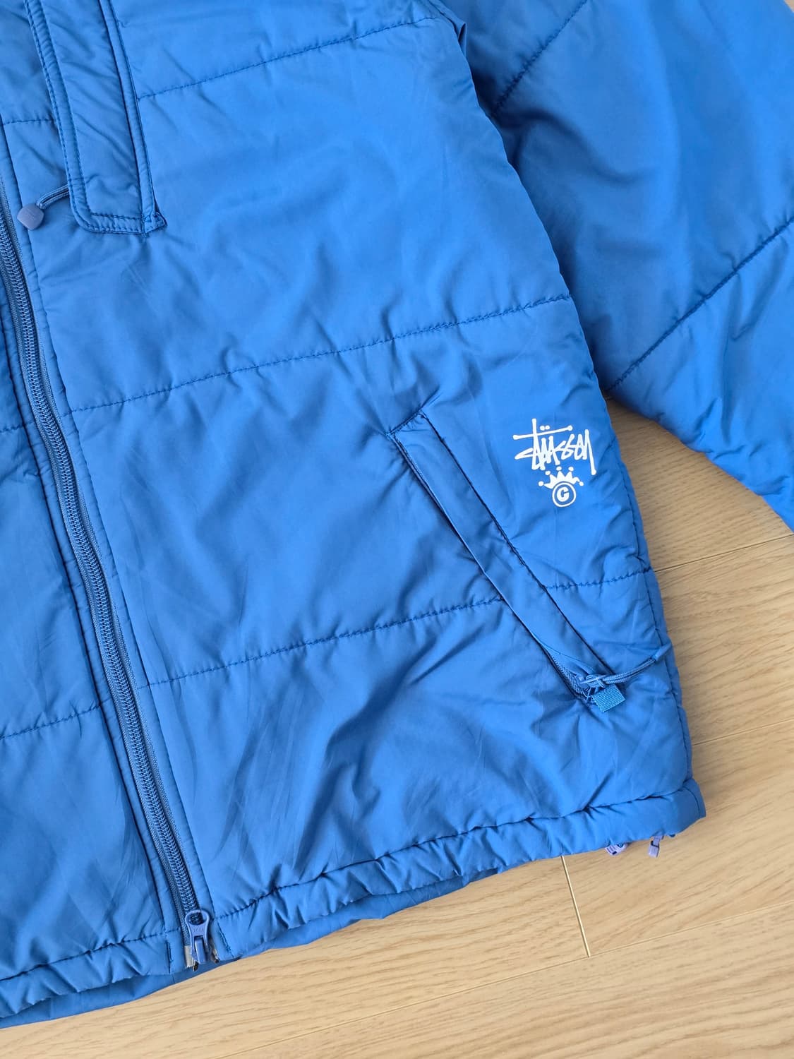 Stussy 스투시 후드 푸퍼 크라운 자켓 M 상품이미지4