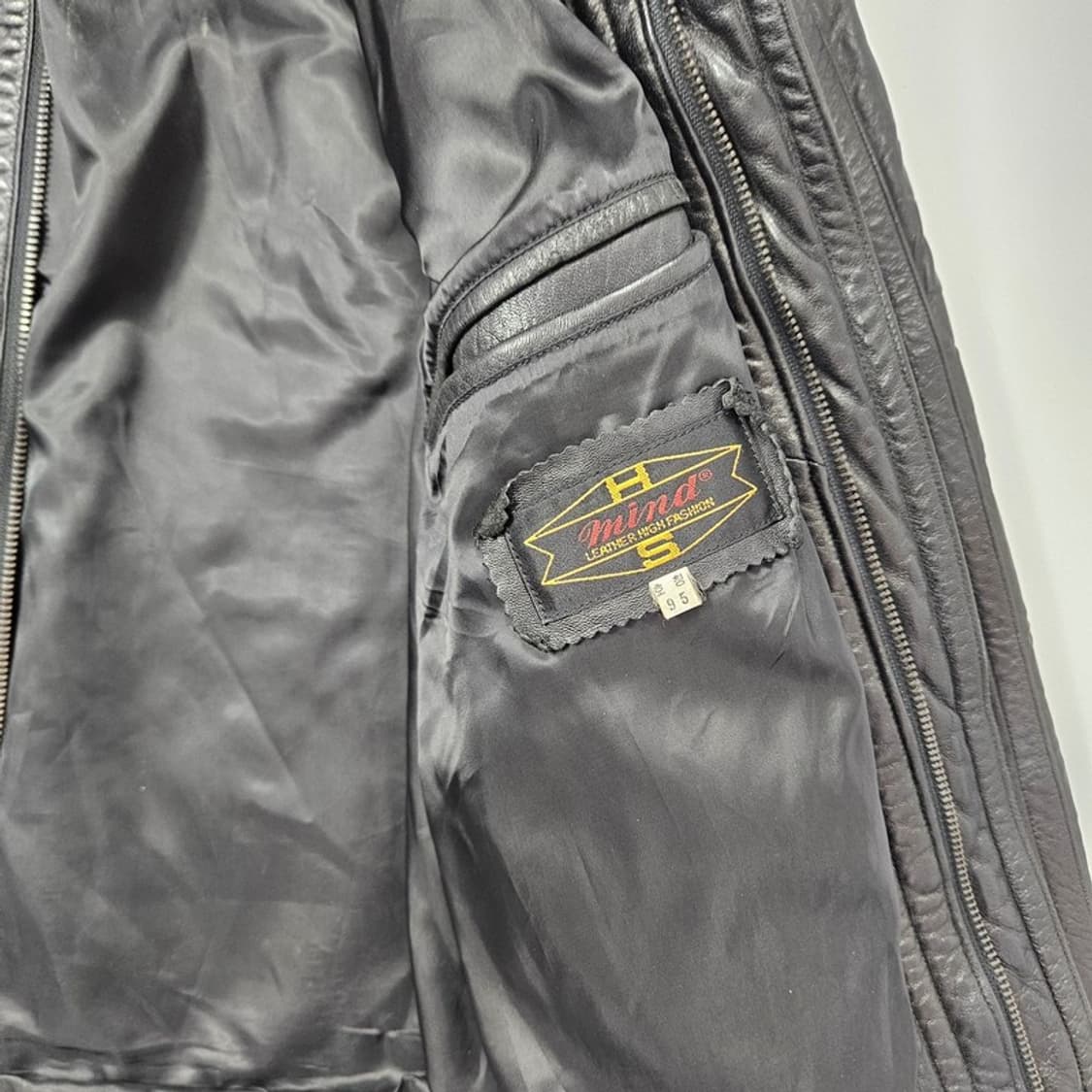 MIND 빈티지 양가죽 봄버 자켓 M 상품이미지6