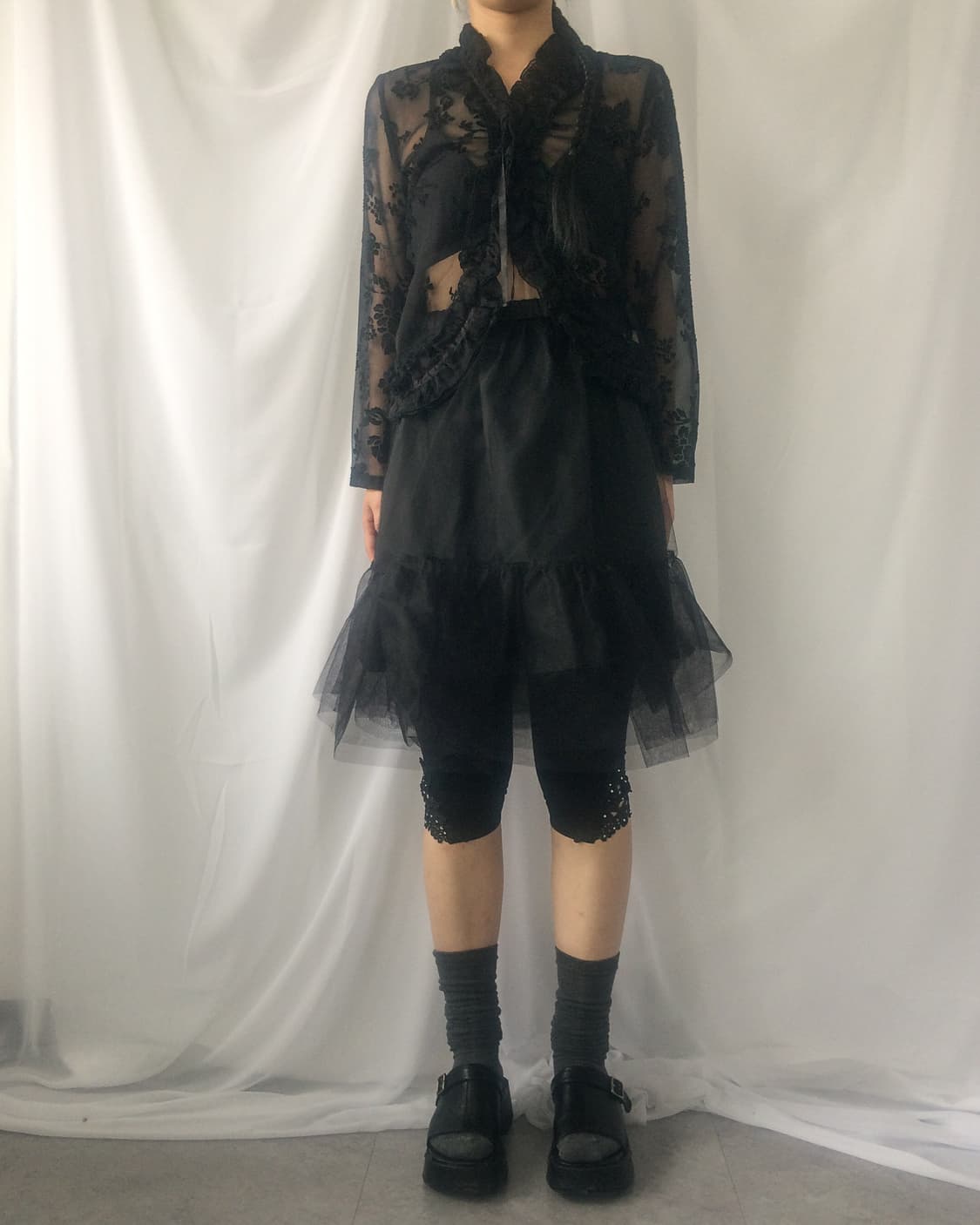 Pattern see through jacket 상품이미지5