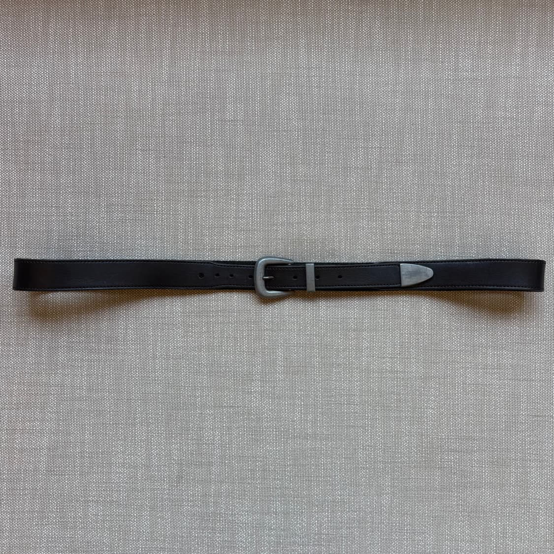 [42] 80s USA DOCKERS 블랙 풀 그레인 레더 레인저 벨트 상품이미지2