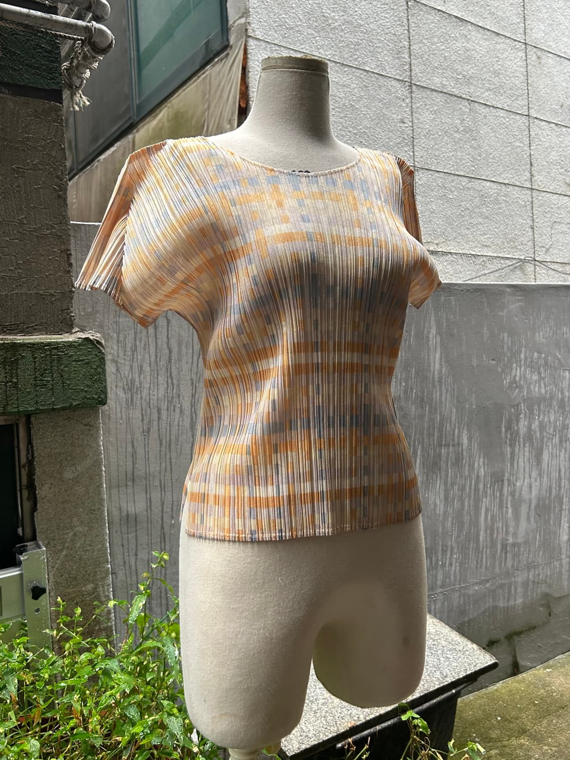 *레어* 이세이미야케 pleats please 옐로우 탑 상품이미지1