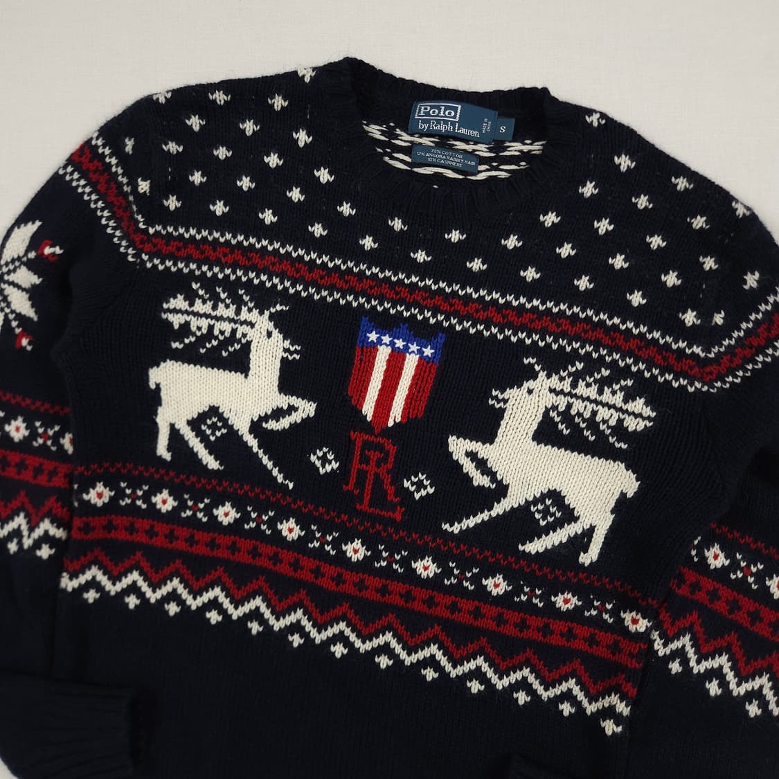 S(90) 폴로 랄프로렌 성조기 코위찬 니트 상품이미지1