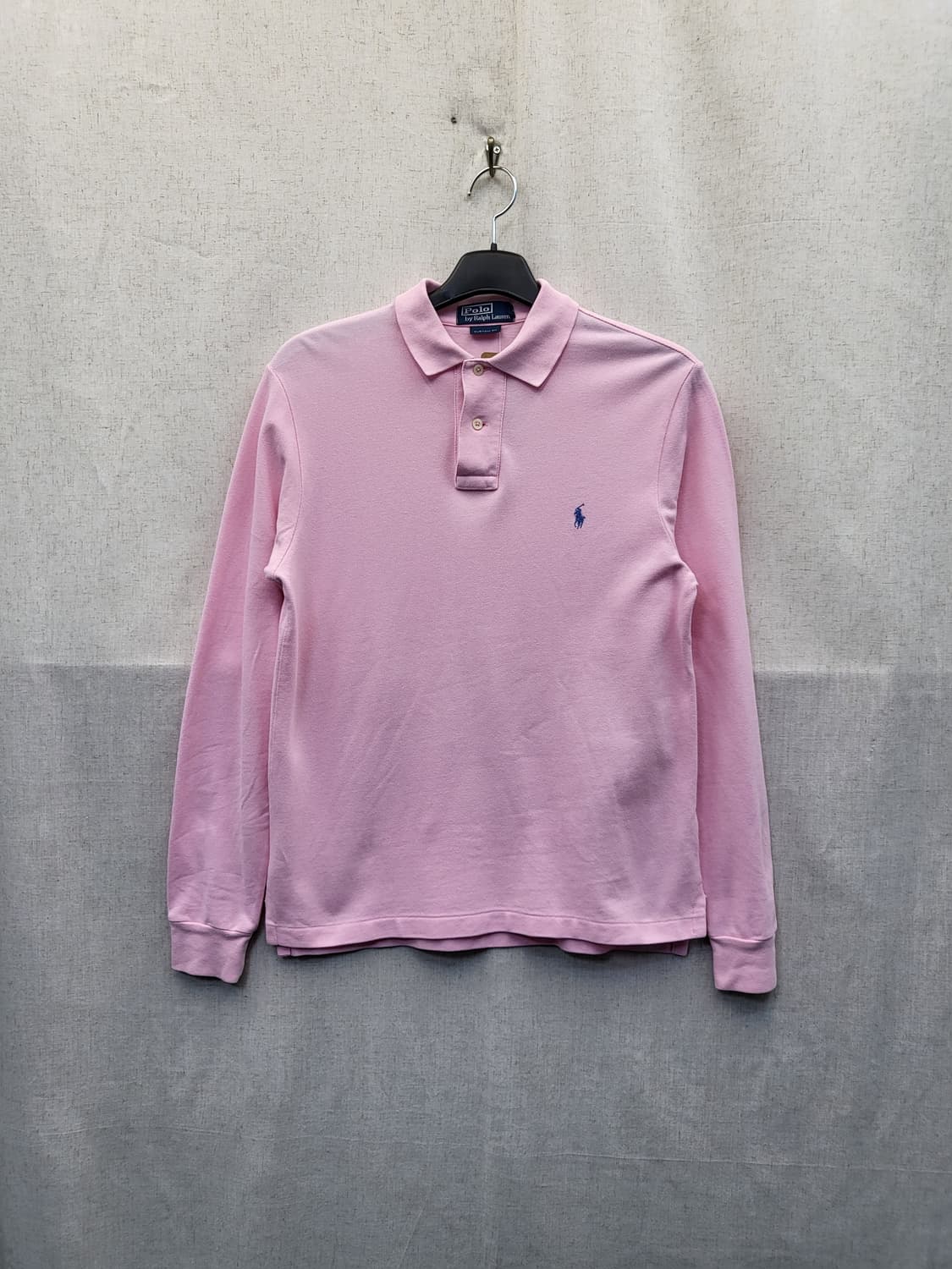 폴로 랄프로렌 핑크색 긴팔 폴로셔츠 상품이미지1