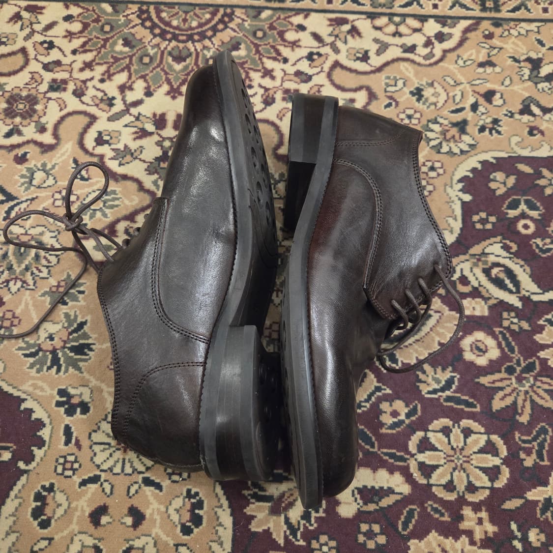 야세 홀리 홀스하이드 더비슈즈 브라운 250 상품이미지4