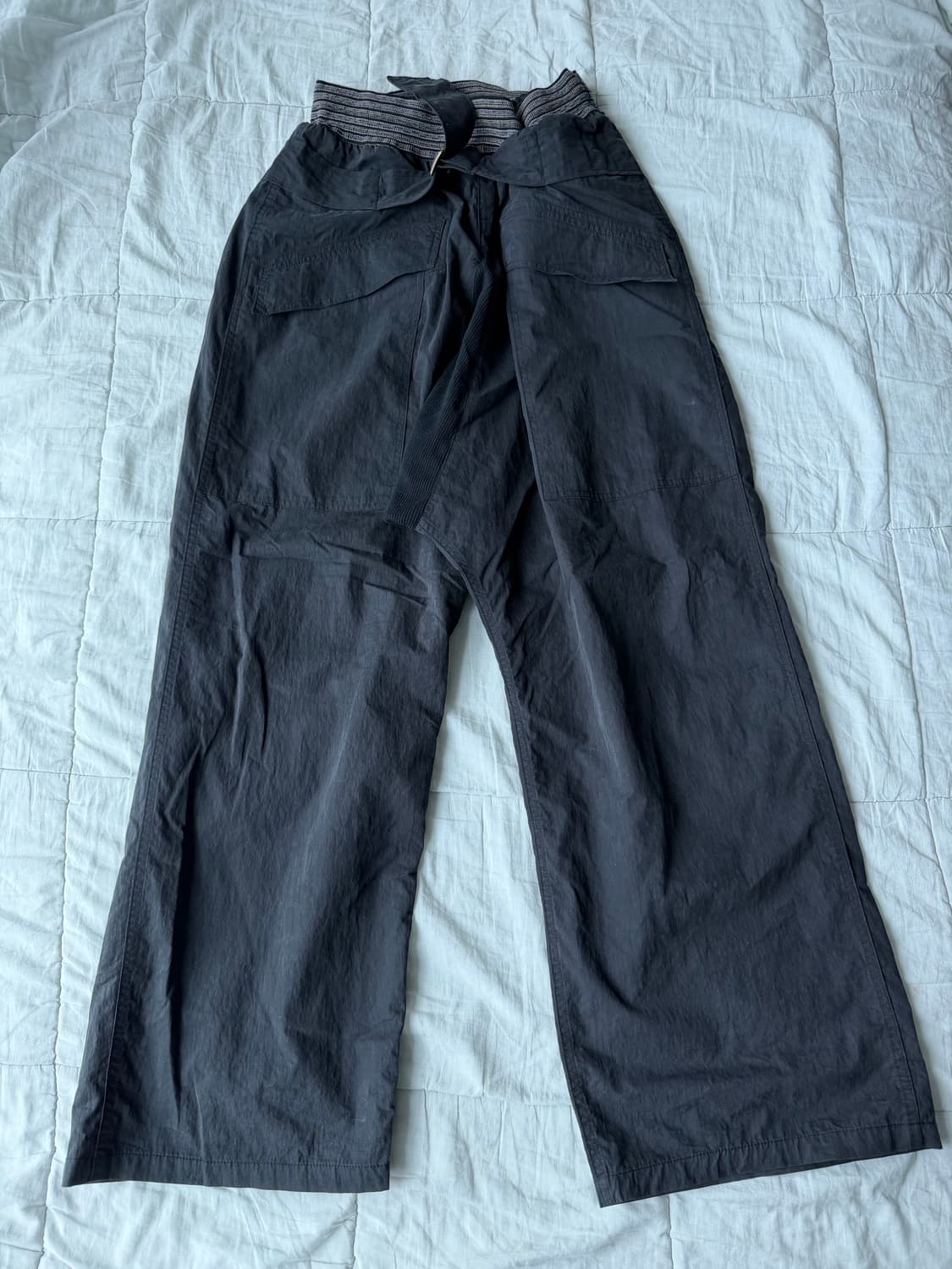 [4] 캐피탈 립스탑 에비에이터 수트 컷 팬츠 블랙 상품이미지2