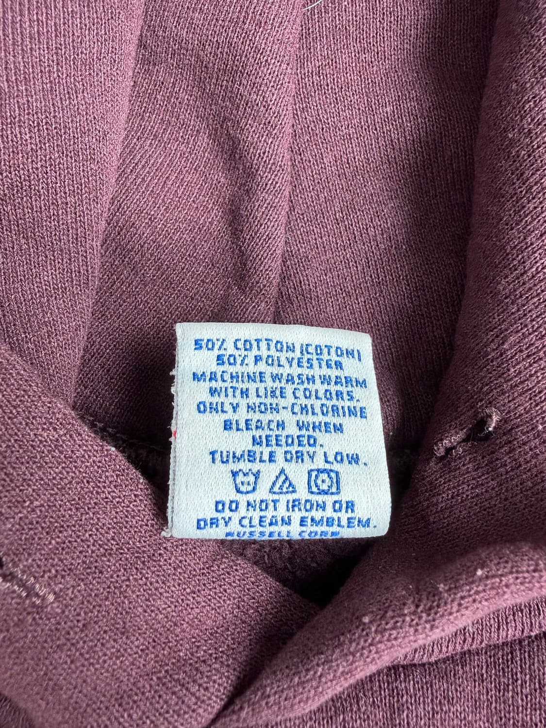 90s Russell Hoodie (burgundy) 상품이미지4