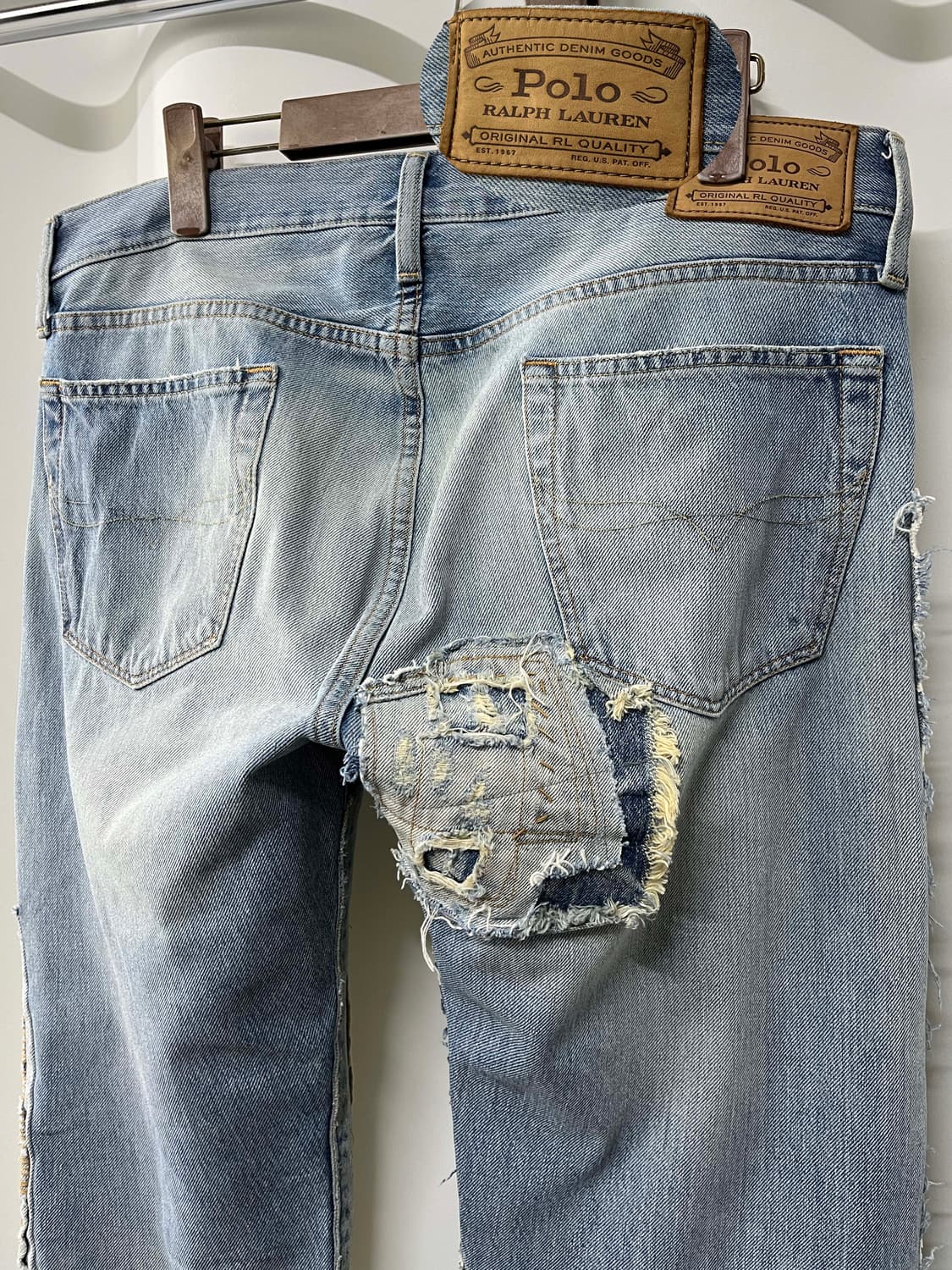 폴로 랄프로렌 1917 homer campbell 501 리페어 데님팬츠 상품이미지9
