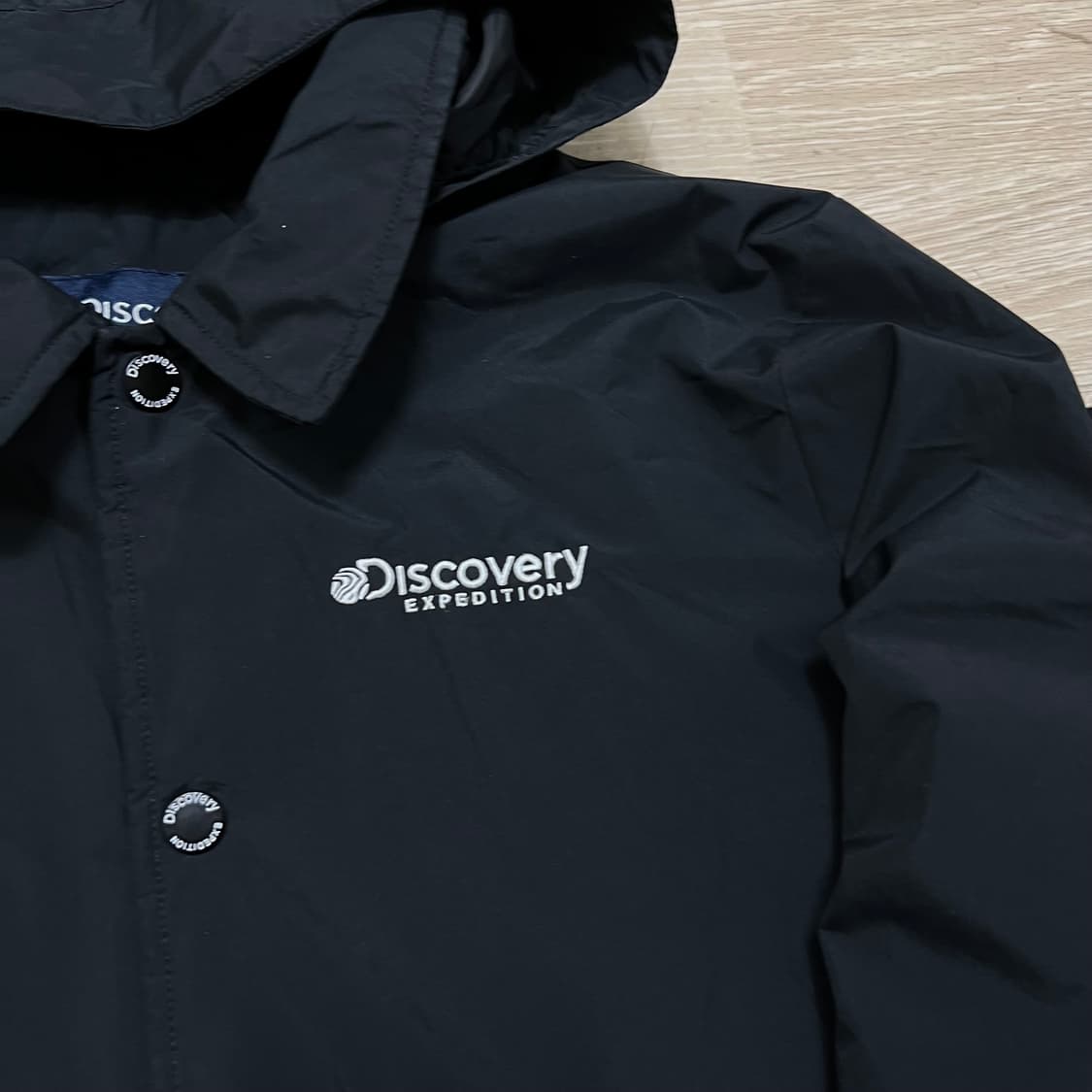디스커버리 키즈 패치 후드 바람막이 코치자켓 [블랙] 150 상품이미지4