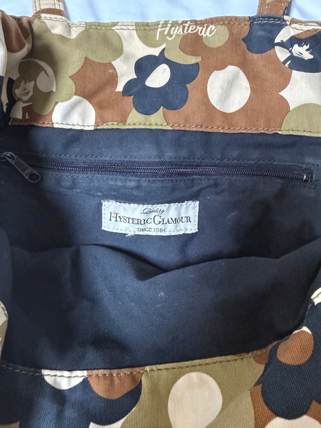 히스테릭글래머 카모플라쥬 플라워 패턴 토트백 상품이미지6