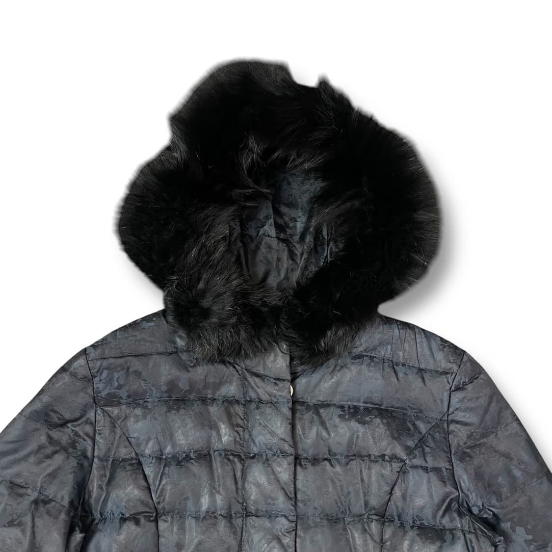 꾸레쥬 후드 퍼 경량 패딩 상품이미지3