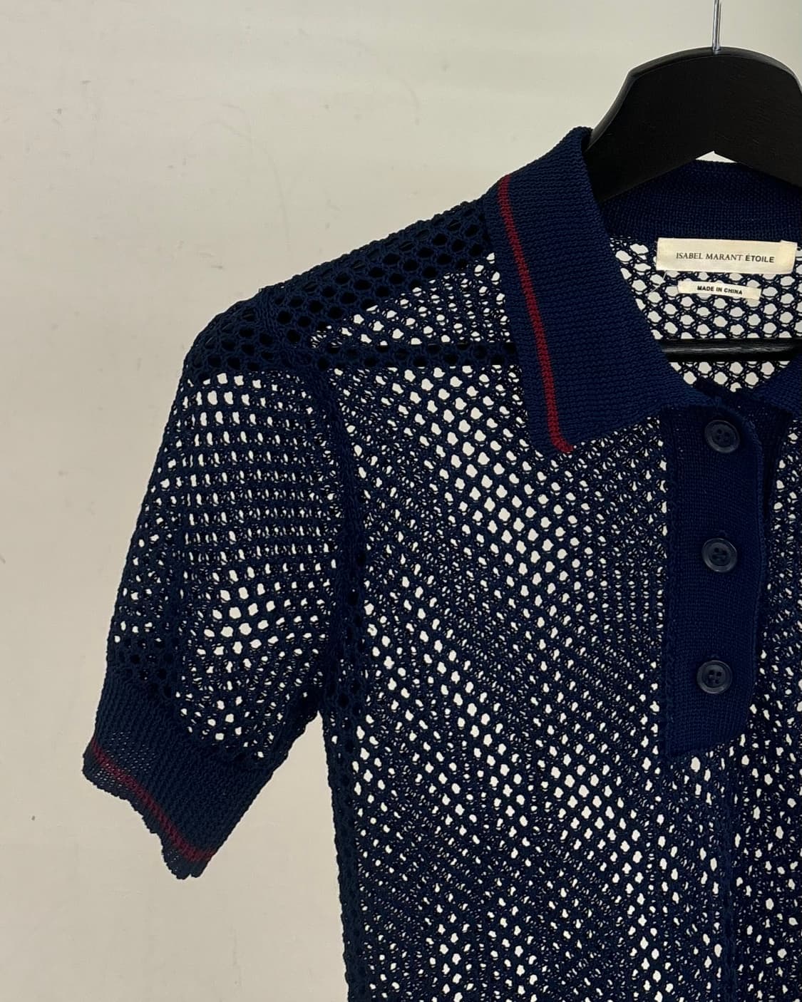 이자벨마랑 블루 시스루 하프 니트 상품이미지3