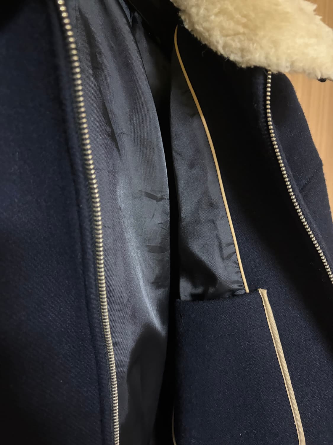 애프터프레이 25fw 드래프트 울 블루종 m(100) 샘플제품 상품이미지4