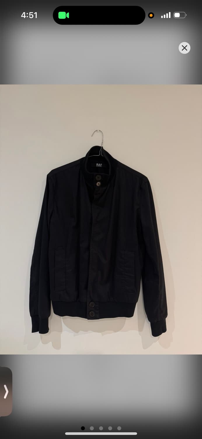 라프시몬스 Cropped Button Bomber Jacket 상품이미지1