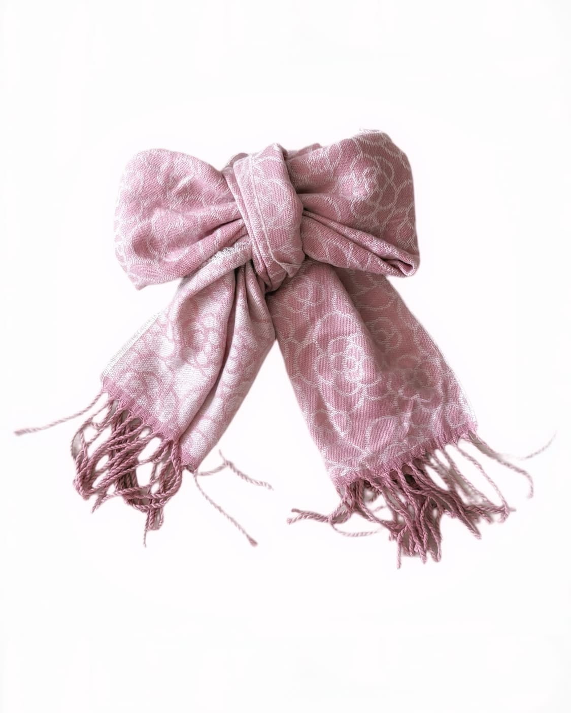 일본 히메갸루 장미 포인트 연핑크 진핑크 레이어드 머플러  상품이미지2