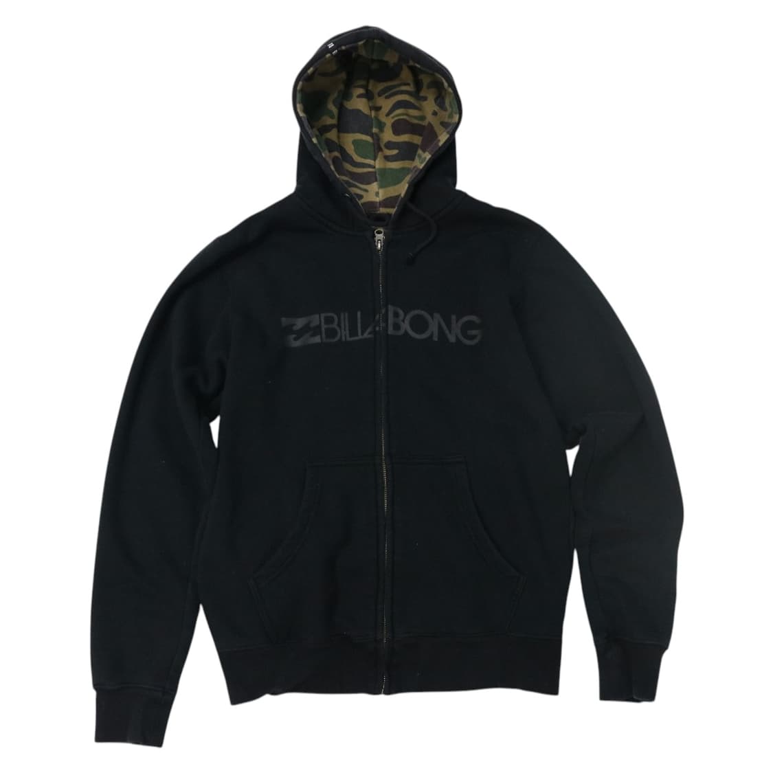 Billabong 빌라봉 카모 라이닝 블랙 로고 후드 집업 (M) 상품이미지1