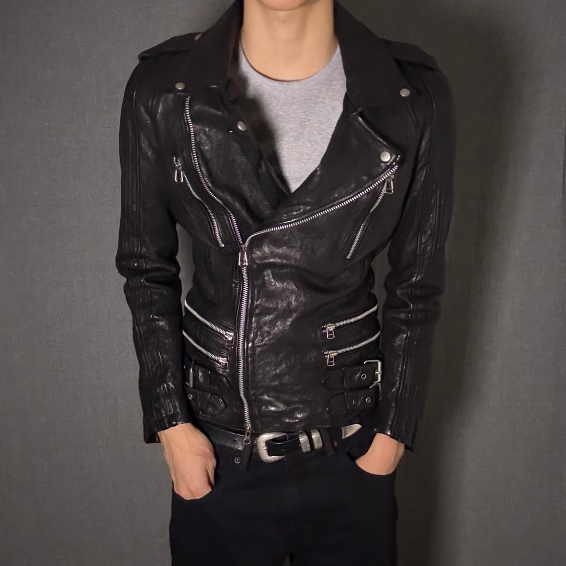 lamb skin leather jacket 상품이미지3