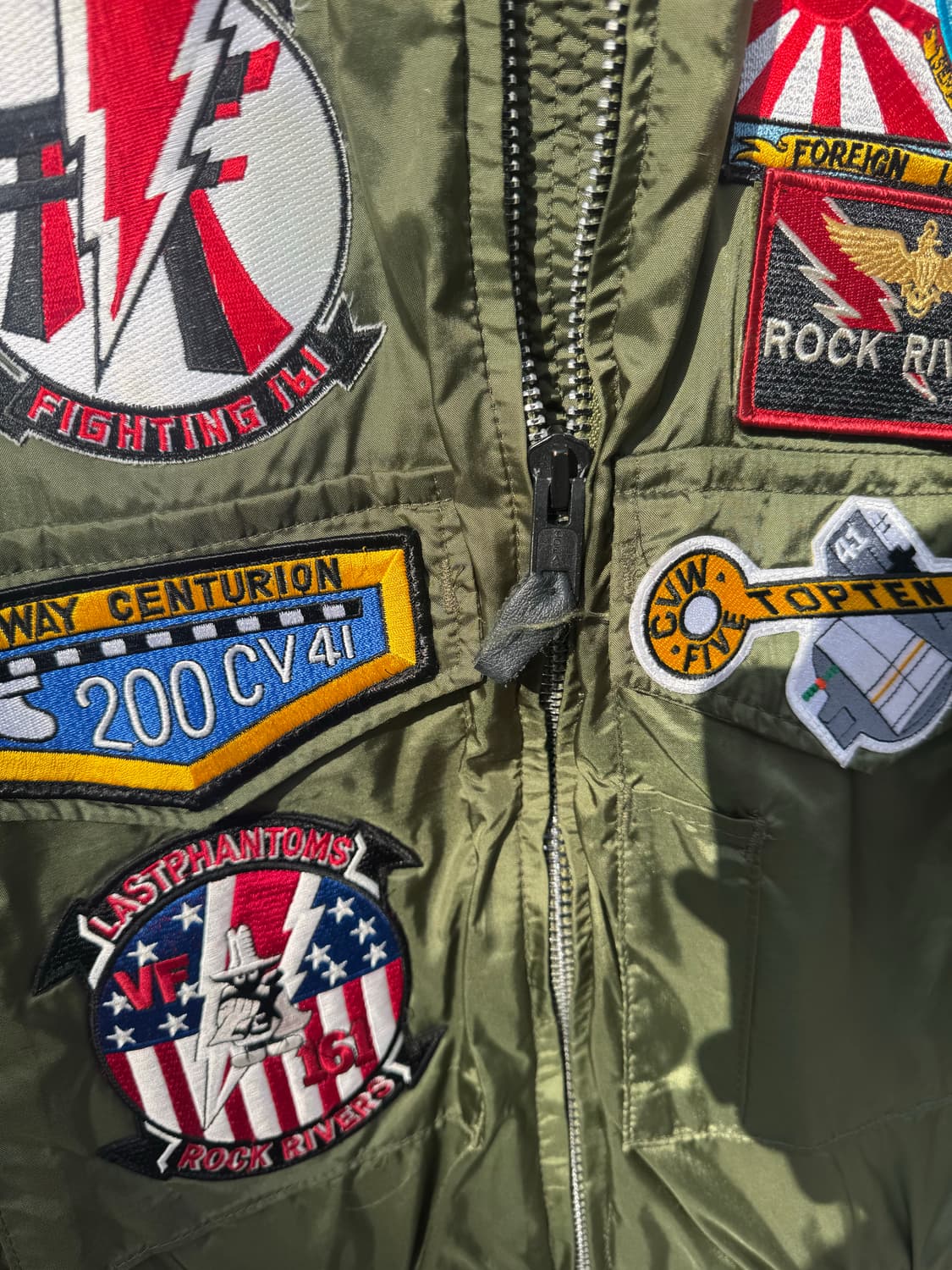 90s spiwak 미해군 usn g-8 wep 항공 점퍼 자켓 풀패치 상품이미지6