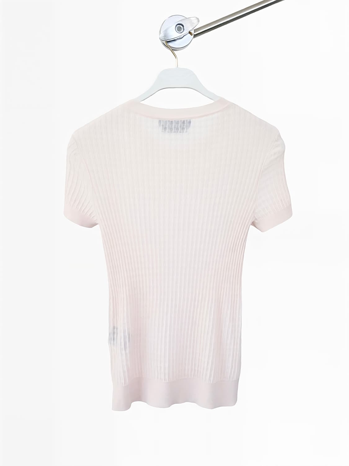 Ferragamo Silk-Wool Ribbed Kninit Top 상품이미지2