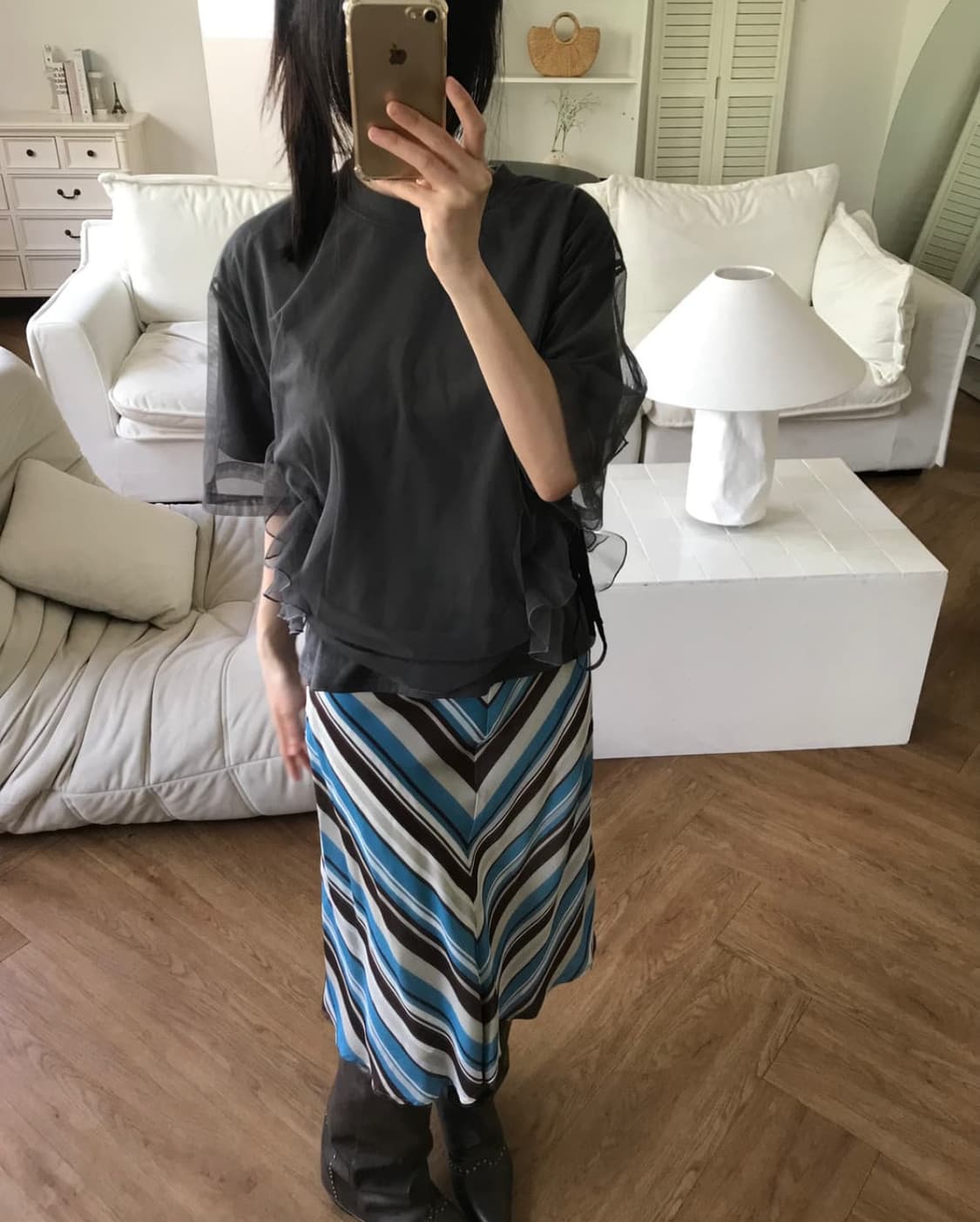 Vintage ruffle layered top 상품이미지2