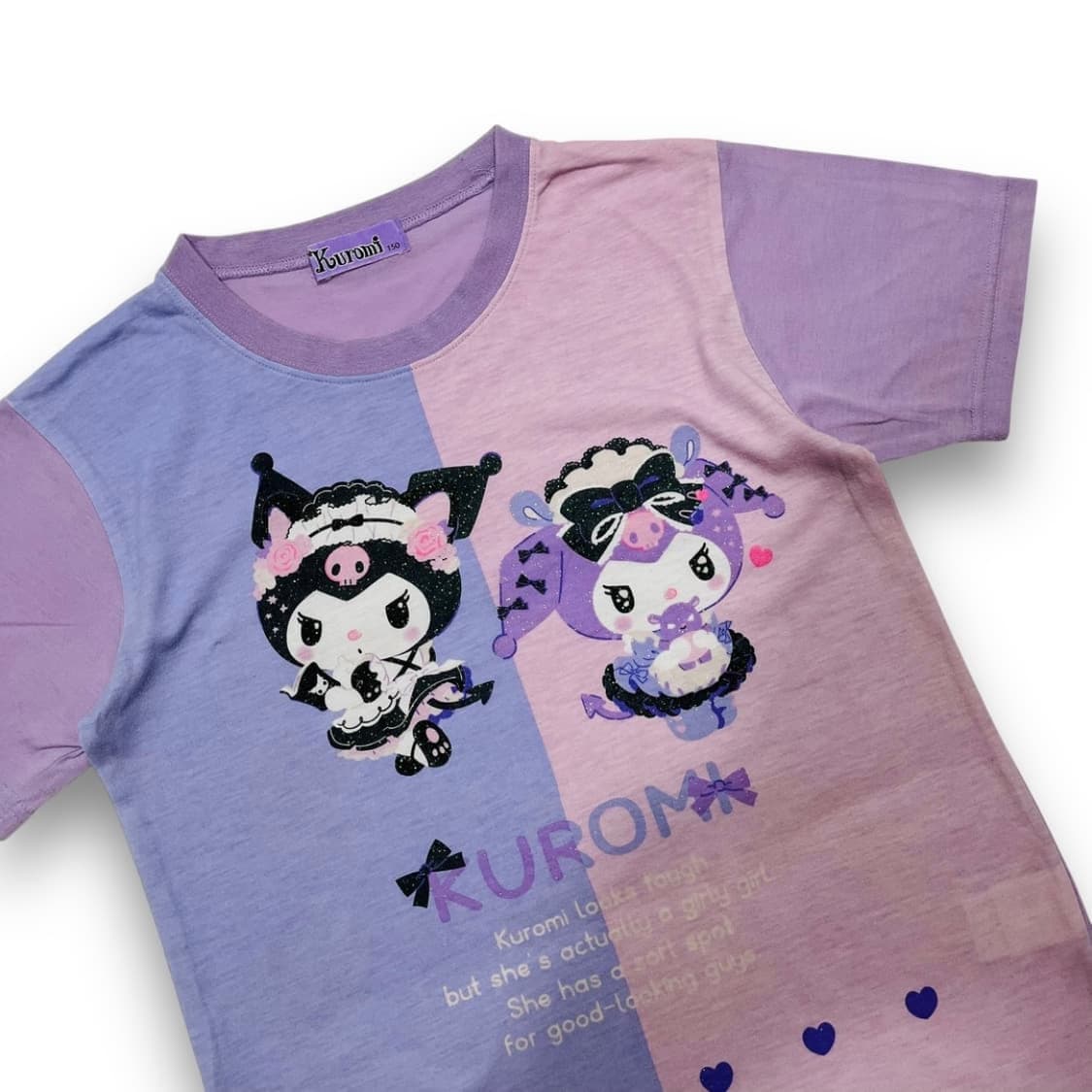 쿠로미 쨩 메이드복 코스튬 키치 산리오 반팔 티셔츠 상품이미지2