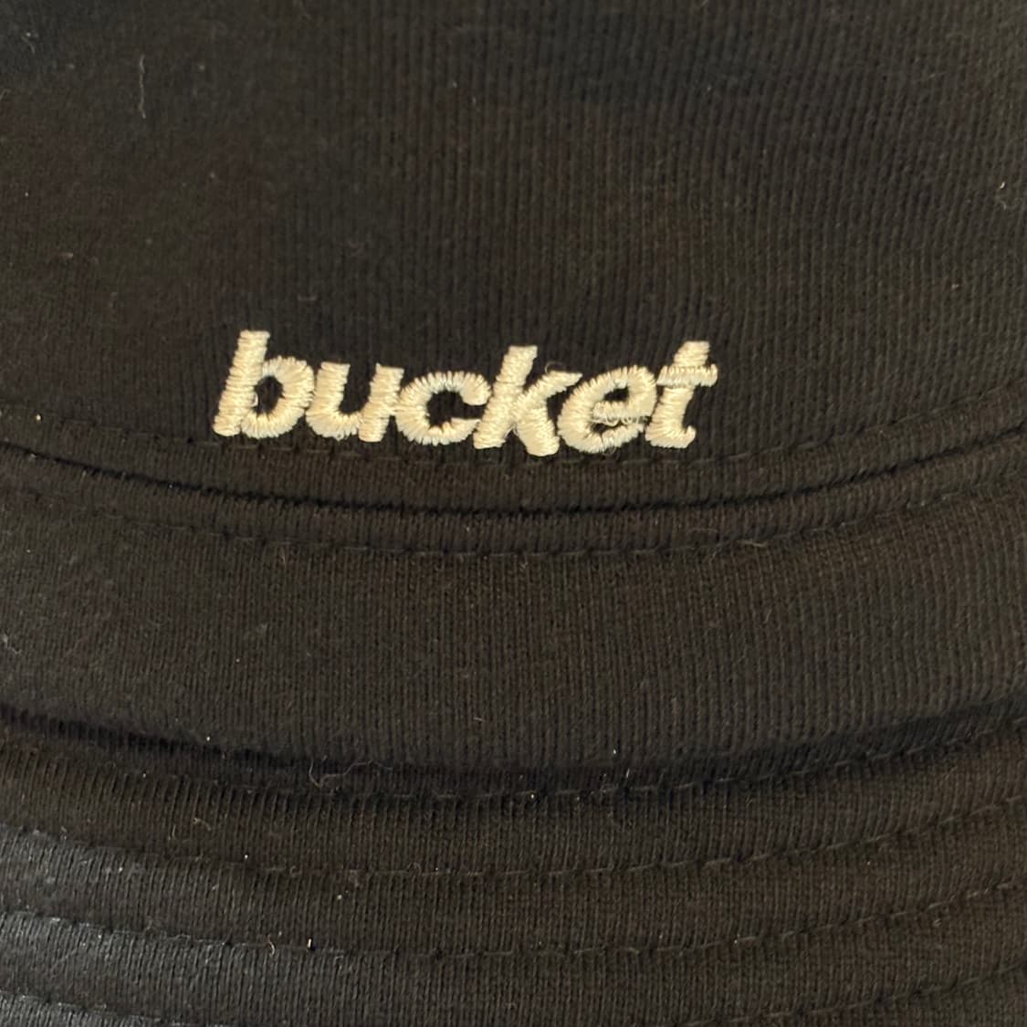 버킷(BUCKET) 블랙 속기모 코튼 로고 버킷햇 (남여공용) 상품이미지2
