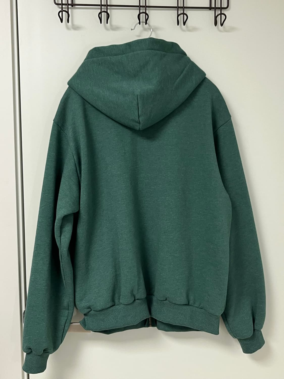 에브리원 후드 집업 1사이즈 멜란지 그린 everyworn 상품이미지3