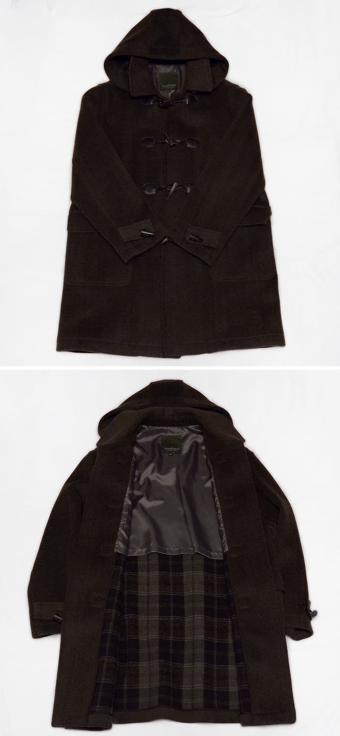 헨리코튼 오리지널 클래식 울헤링본 더플 코트 우드 그린 (105+) 상품이미지3