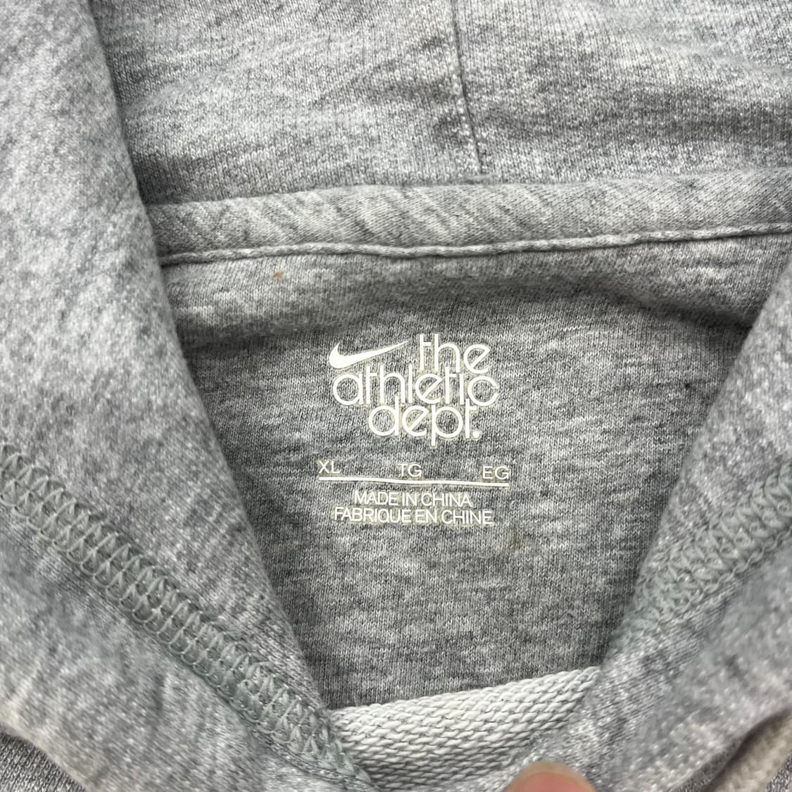 XL 나이키 ATHLETIC 회색 후드티 상품이미지5