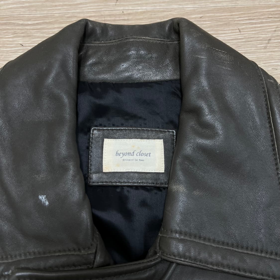 비욘드클로젯 여성 램스킨 양가죽 라이더 가죽자켓 [다크브라운] S/90 상품이미지4