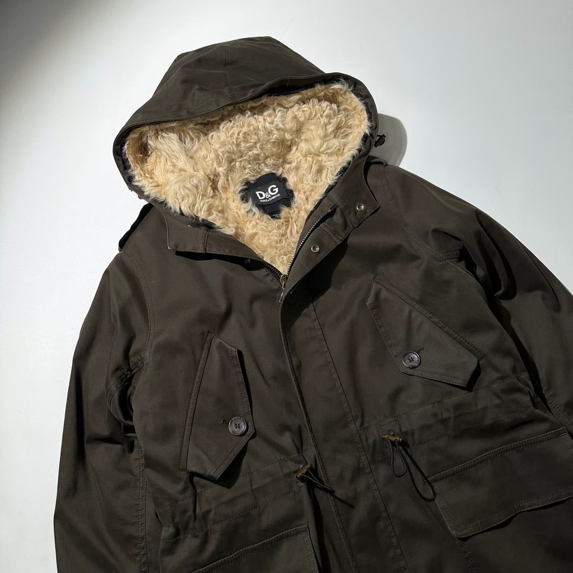 돌체 앤 가바나 D&G 양털 라이닝 후드 야상 자켓 상품이미지4
