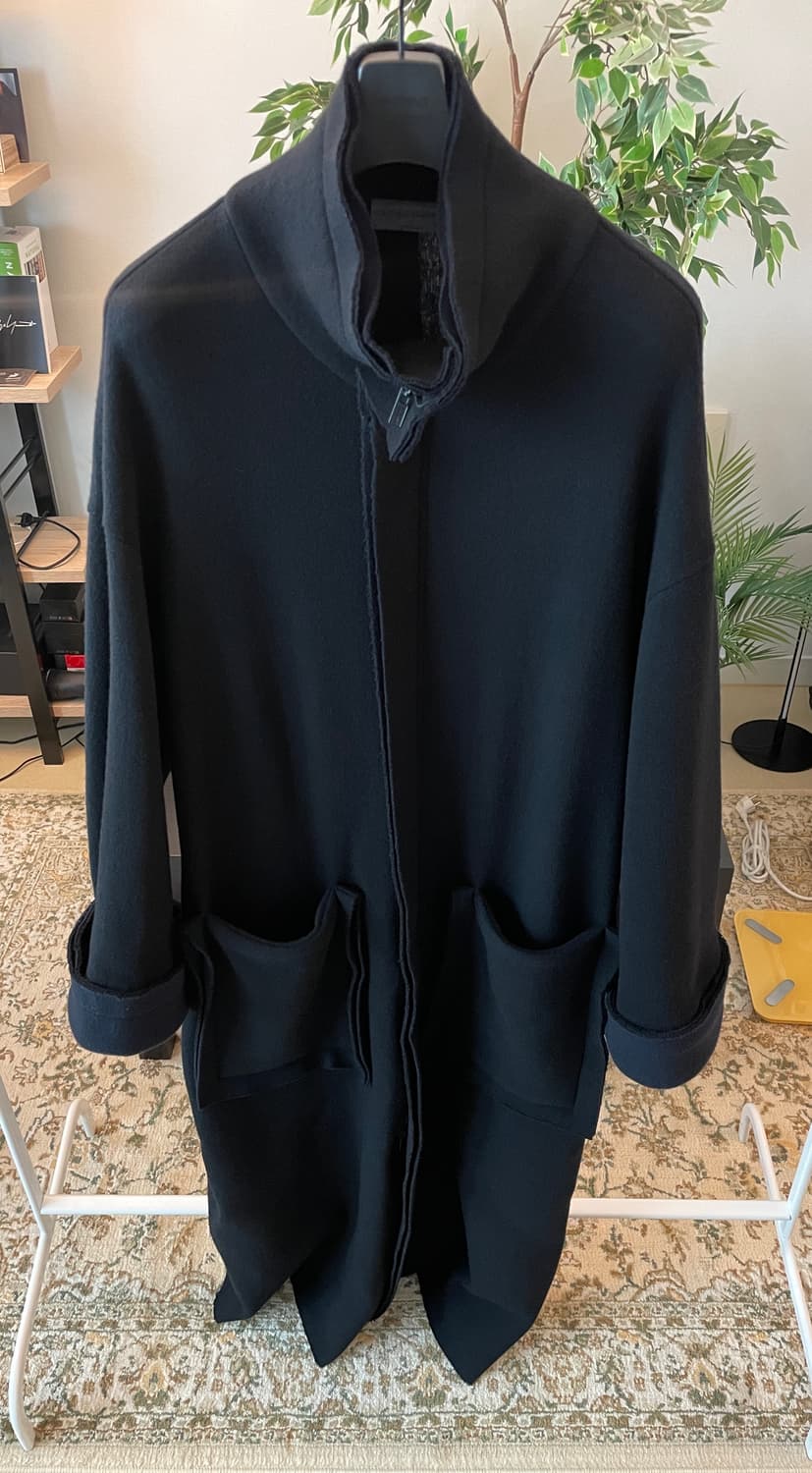 요지 야마모토 뿌르옴므 빅 포켓 롱 코트 상품이미지5