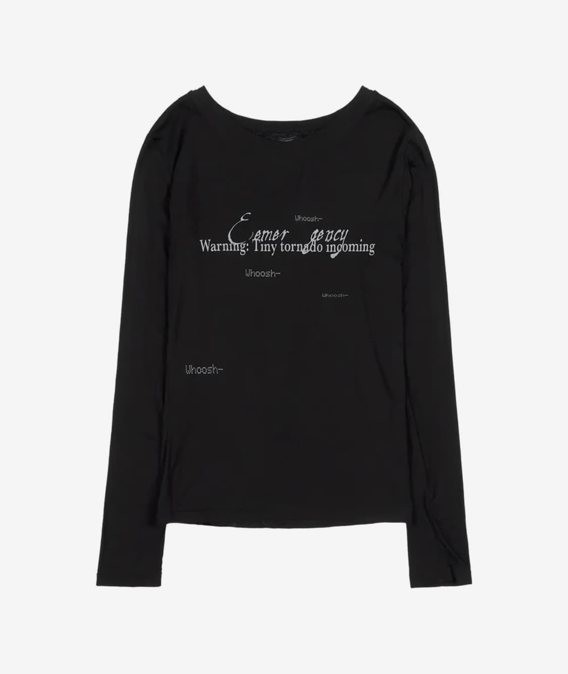 (에스파윈터착용) 팬시클럽 백 크로스 롱슬리브 BLACK 상품이미지1