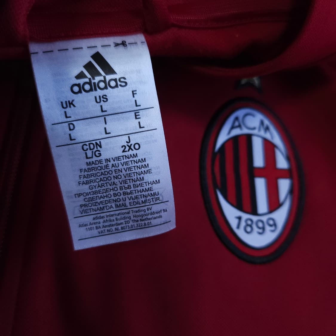 아디다스져지 AC밀란 트랙탑 100-105 버건디 와인 상품이미지7