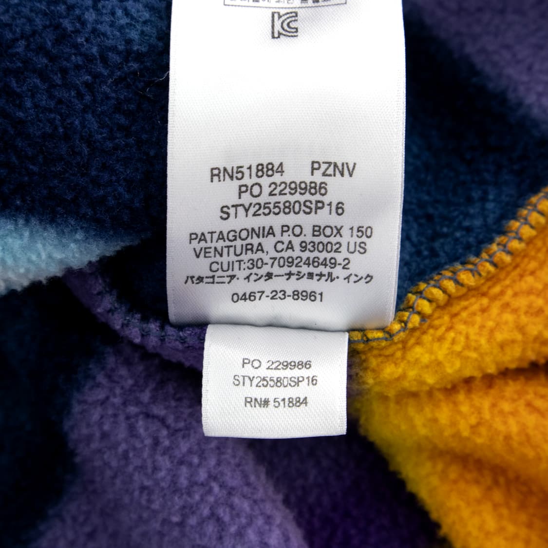 16SS 파타고니아 신칠라 스냅-T 퍼플/블루/옐로우 상품이미지9