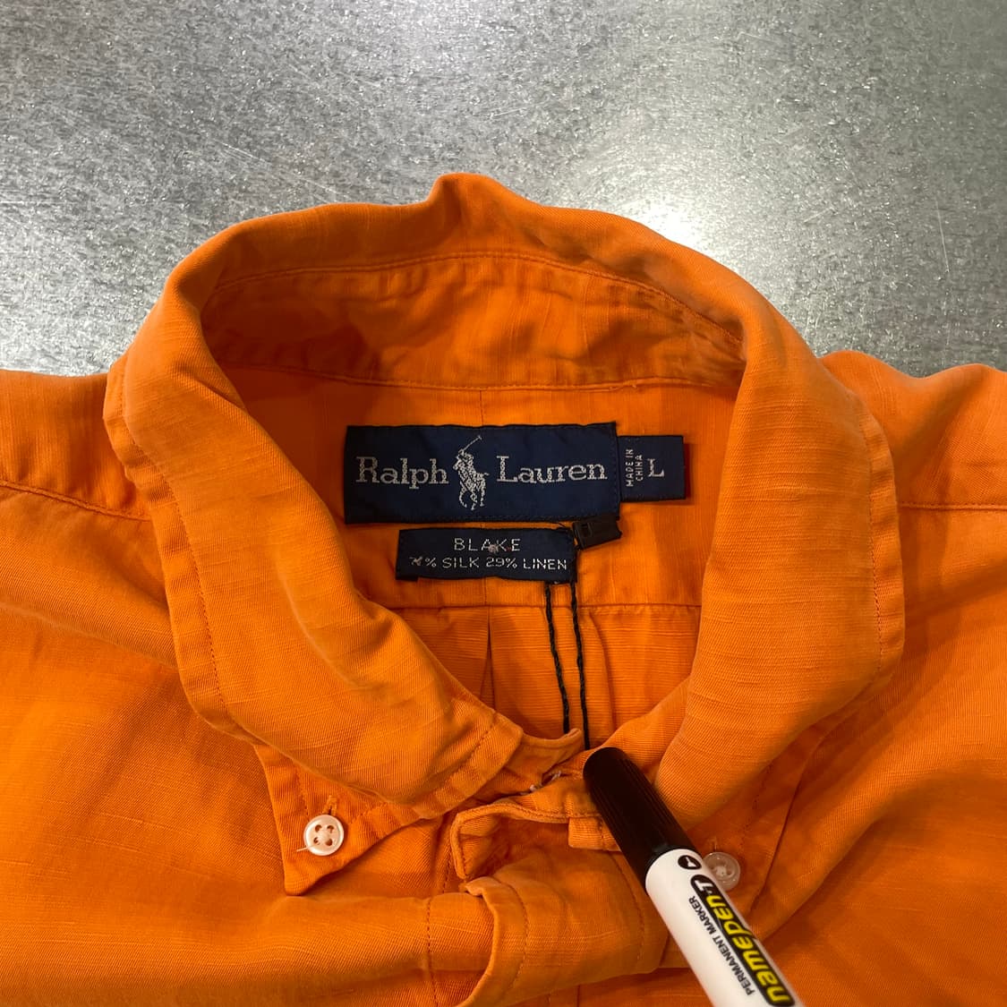 (L) POLO 폴로 랄프로렌 솔리드 셔츠 블레이크 상품이미지8