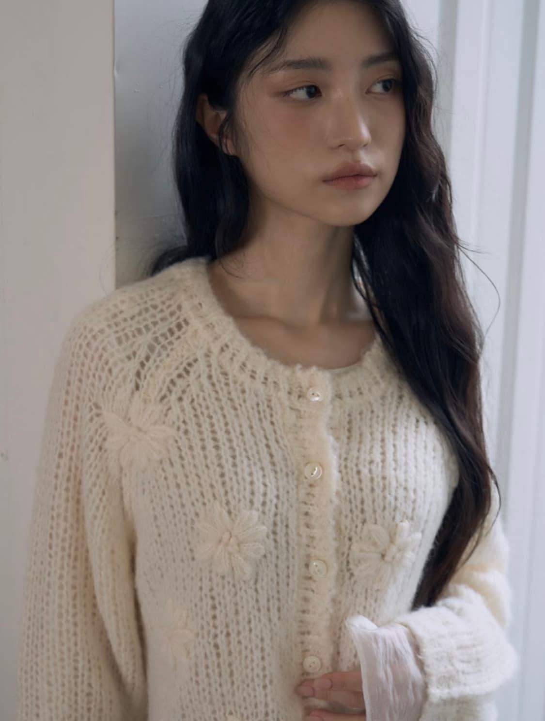 Ivory cardigan (made in Korea) 상품이미지2