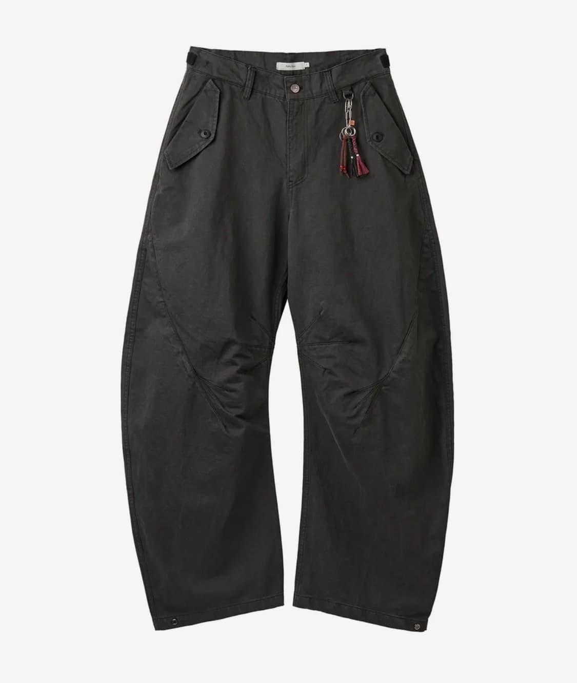 트리플 리프 커브드 팬츠_트리플 차콜 상품이미지1