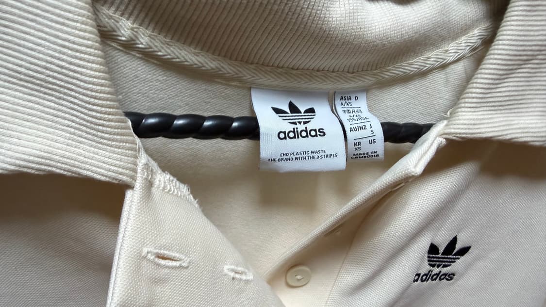 아디다스 오리지널 폴로 카라 셔츠 크롭 반팔 스트링 티셔츠 IC5589  상품이미지3