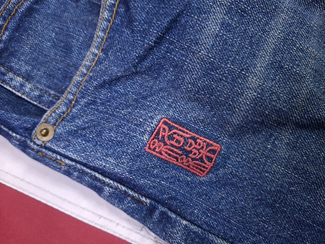 오리지날 카라쿠리 타마시 잉어자수 데님 쇼츠 상품이미지5