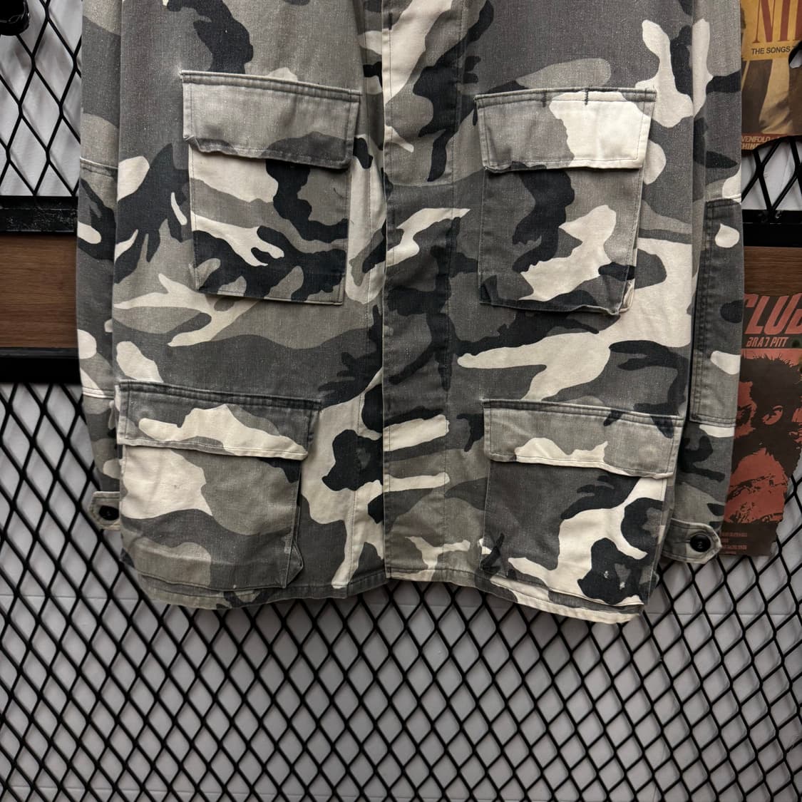USA VINTAGE 밀리터리 BDU 자켓 카모 패턴 화이트 그레이 상품이미지4
